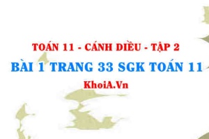 Bài 1 trang 33 Toán 11 tập 2 Cánh Diều